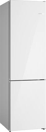 Front. Bosch - 800 Series 12.8 Cu. Ft Bottom-Freezer Counter-Depth Smart Refrigerator with Internal Ice and Water Dispener - White.