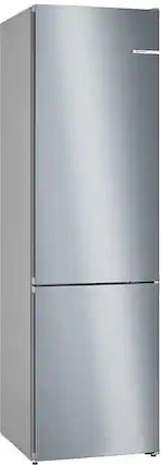 Front. Bosch - 500 Series 12.8 Cu. Ft Bottom-Freezer Counter-Depth Smart Refrigerator - Stainless Steel.