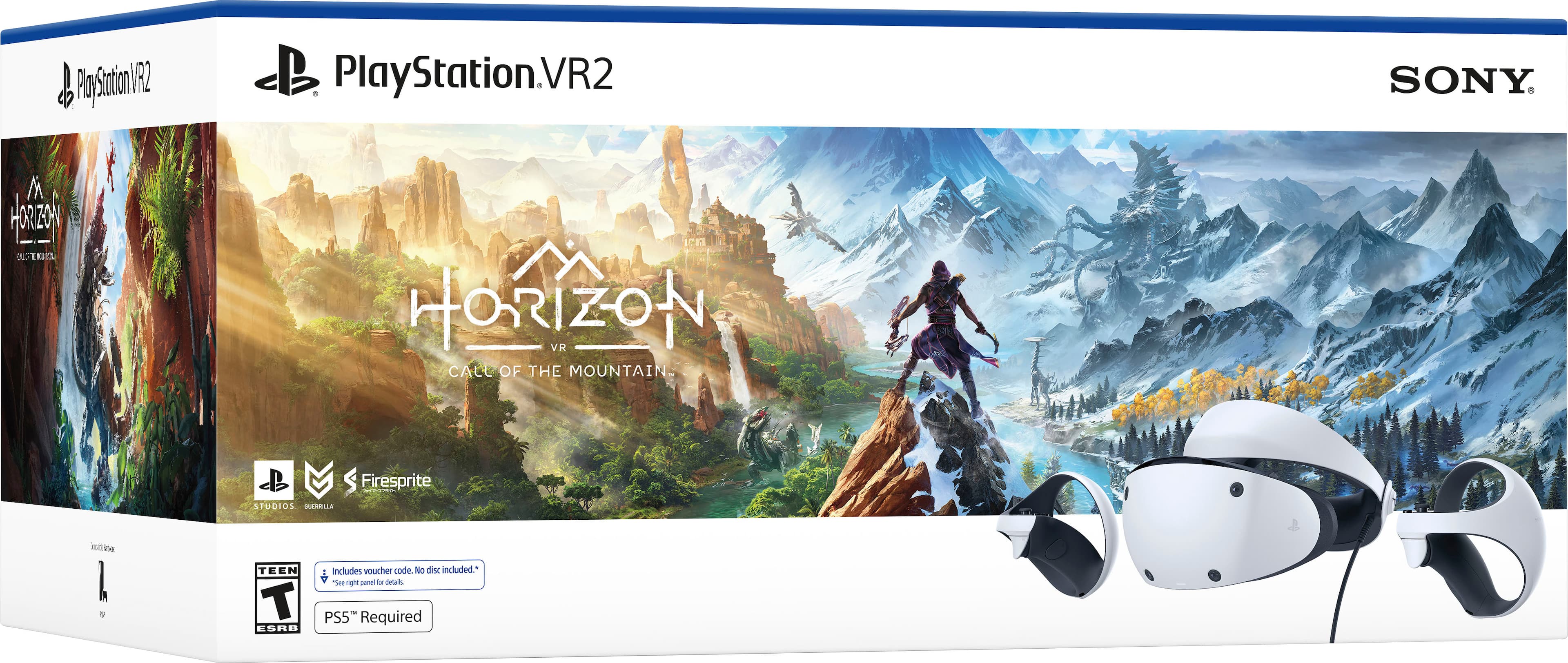Front. Sony - PlayStation VR2 Horizon Call of the Mountain bundle - White.