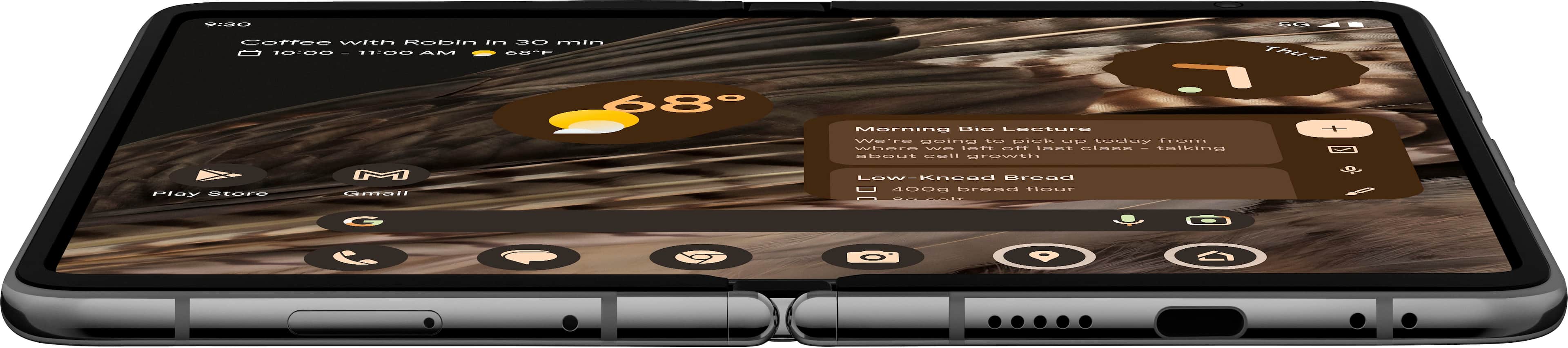 Alt View 13. Google - Pixel Fold 5G 256GB (Unlocked) - Obsidian.