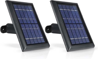 Wasserstein - Mountable Solar Panels for Arlo Essential and Essential XL Spotlight Security Cameras (2-Pack) - Black - Front_Zoom