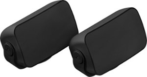 Sonos - Architectural 6-1/2" Passive 2-Way Outdoor Speakers (Pair) - Black - Front_Zoom