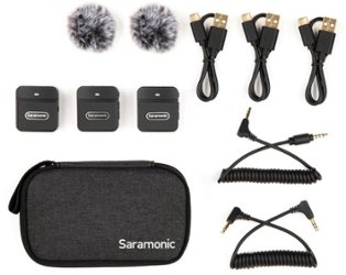 Saramonic - Blink 100 B2 Ultra-Portable 2-Person Clip-On Wireless Microphone System for Cameras & Mobile Devices - Front_Zoom