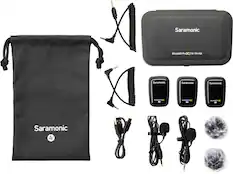 Front. Saramonic - Blink 500 ProX B2 2-Person Wireless 2.4GHz Clip-On Microphone System with Lavaliers - Black.