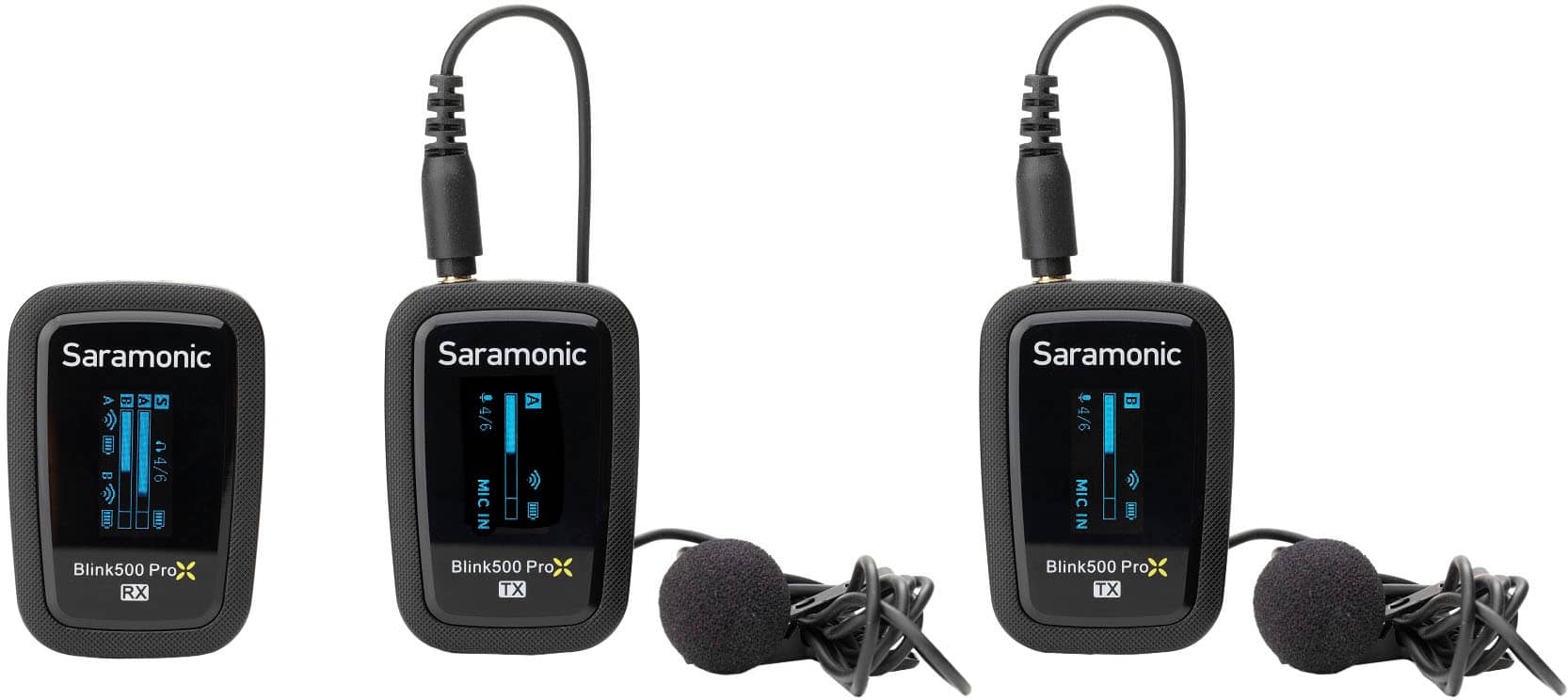 Alt View 11. Saramonic - Blink 500 ProX B2 2-Person Wireless 2.4GHz Clip-On Microphone System with Lavaliers - Black.