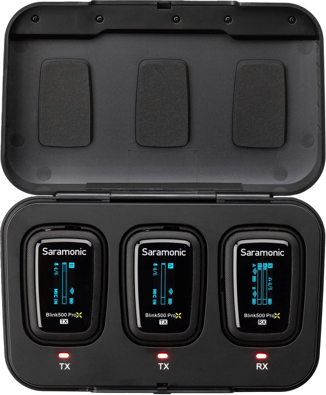 Alt View 12. Saramonic - Blink 500 ProX B2 2-Person Wireless 2.4GHz Clip-On Microphone System with Lavaliers - Black.