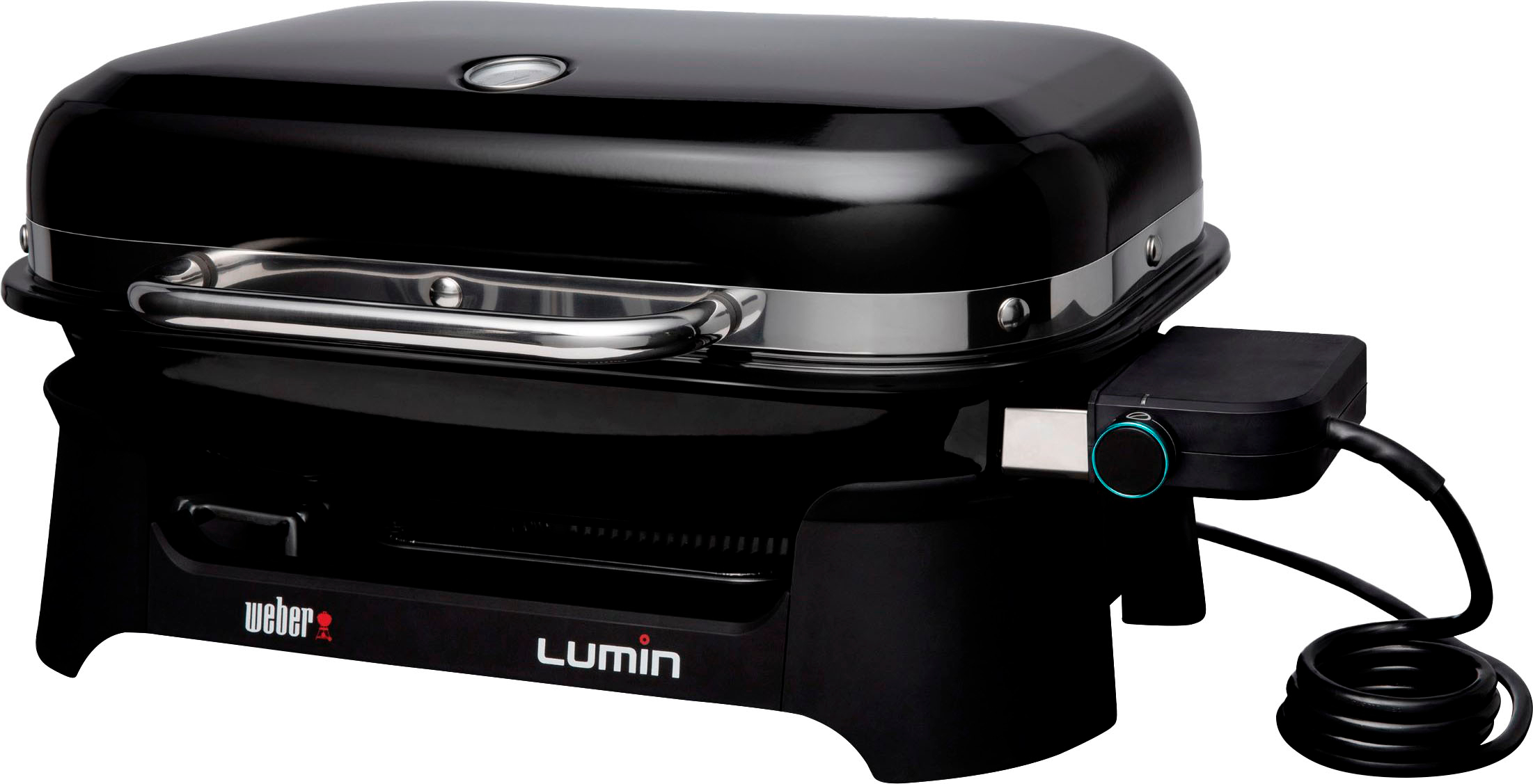 Left View: Weber - Lumin Electric Grill - Black