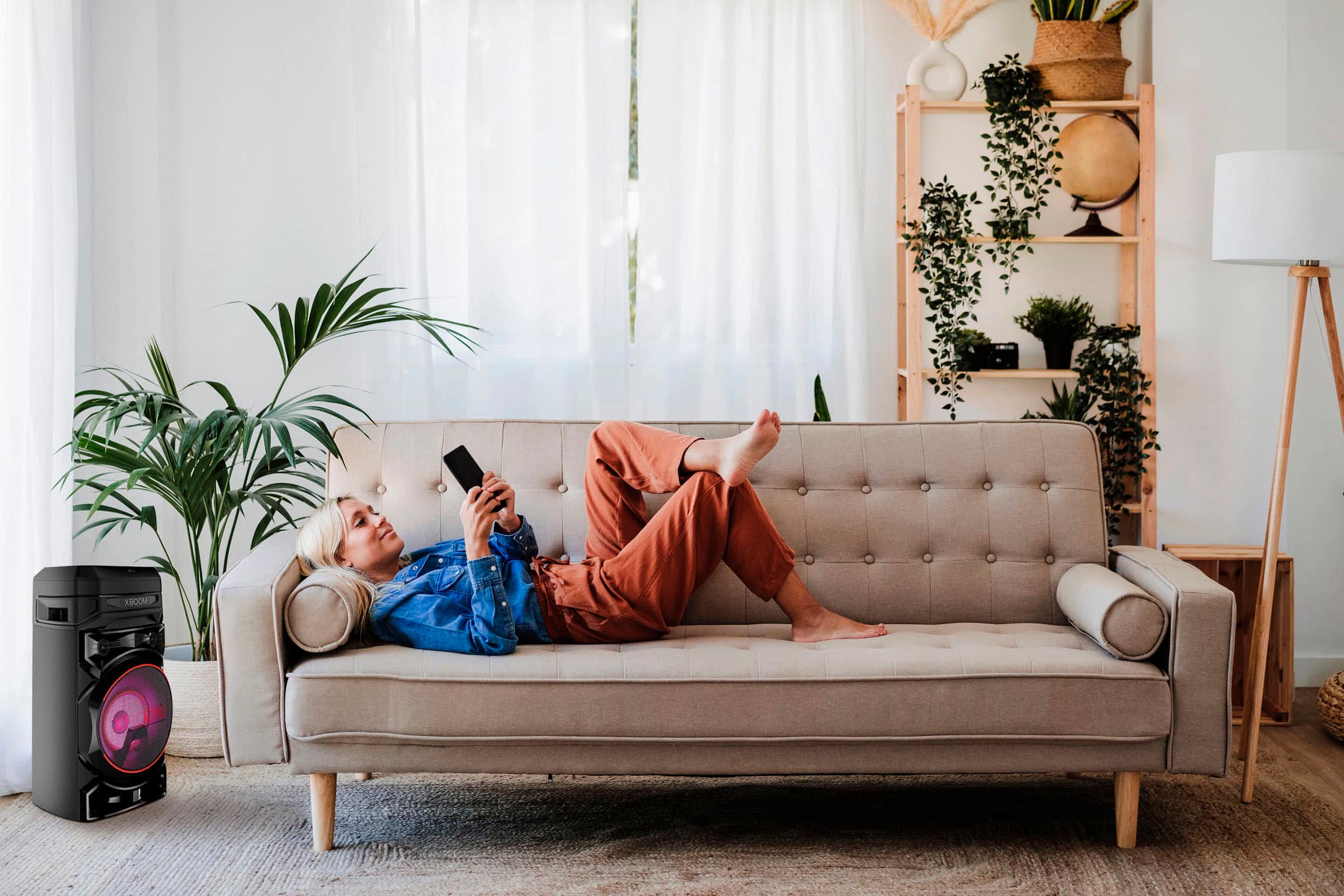 Alt View 1. LG - XBOOM Audio System with Bluetooth® and Bass Blast - Black.