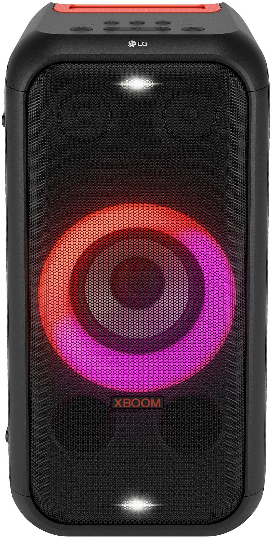 Front. LG - XBOOM XL5 Portable Tower Party Speaker with LED Lighting - Black.