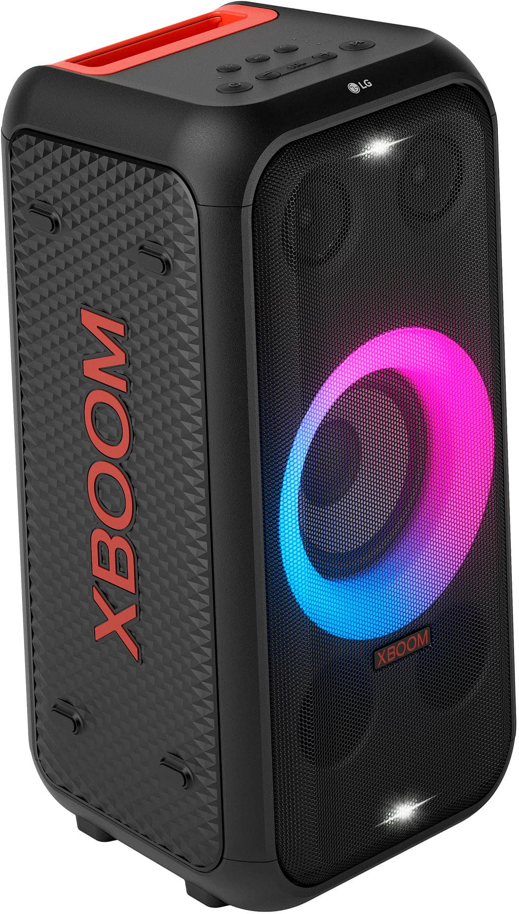 Left. LG - XBOOM XL5 Portable Tower Party Speaker with LED Lighting - Black.