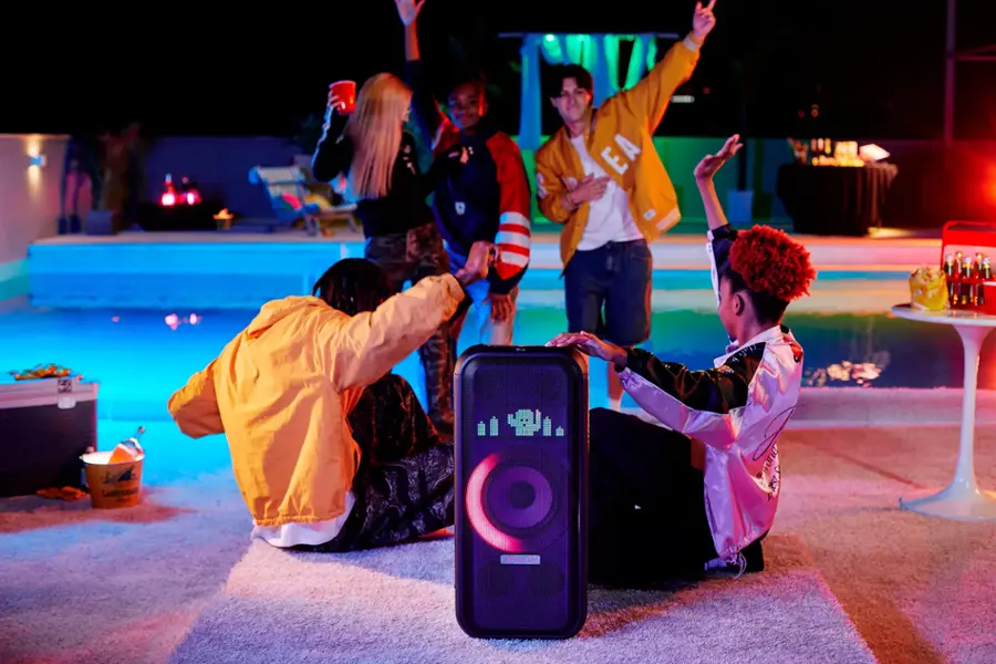 Alt View 23. LG - XBOOM XL7 Portable Tower Party Speaker with Pixel LED - Black.