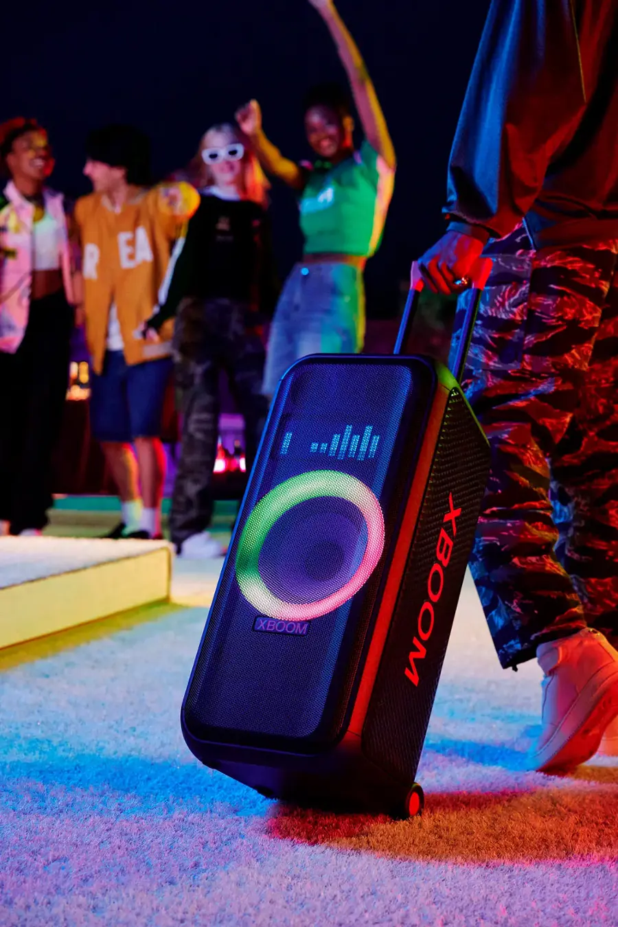 Alt View 28. LG - XBOOM XL7 Portable Tower Party Speaker with Pixel LED - Black.