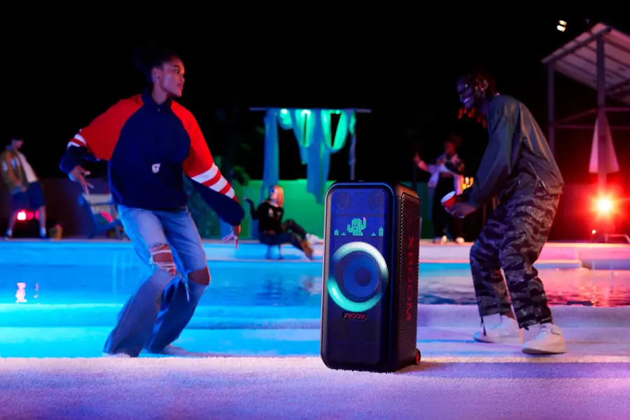 Alt View 29. LG - XBOOM XL7 Portable Tower Party Speaker with Pixel LED - Black.