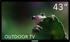Front. DuraPro - Partial Sun Series 43" Class LED Outdoor Partial Sun 4K UHD TV - Black.