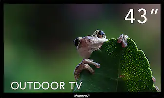 Front. DuraPro - Partial Sun Series 43" Class LED Outdoor Partial Sun 4K UHD TV - Black.