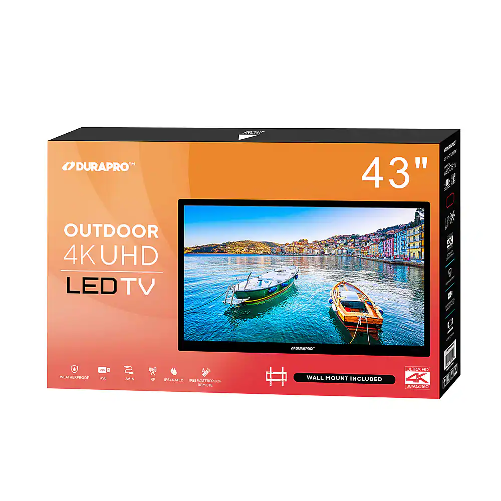 Alt View 11. DuraPro - Partial Sun Series 43" Class LED Outdoor Partial Sun 4K UHD TV - Black.