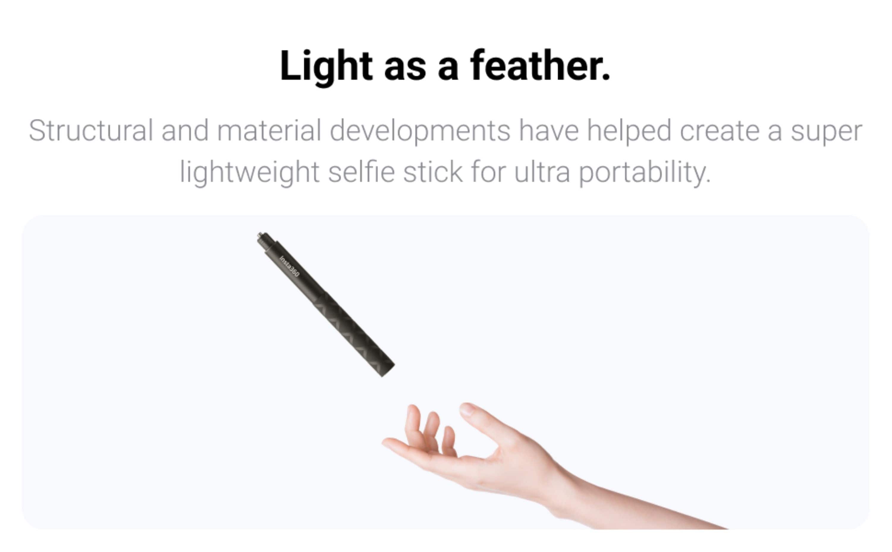 Alt View 15. Insta360 - 114cm Invisible Selfie Stick - Black.