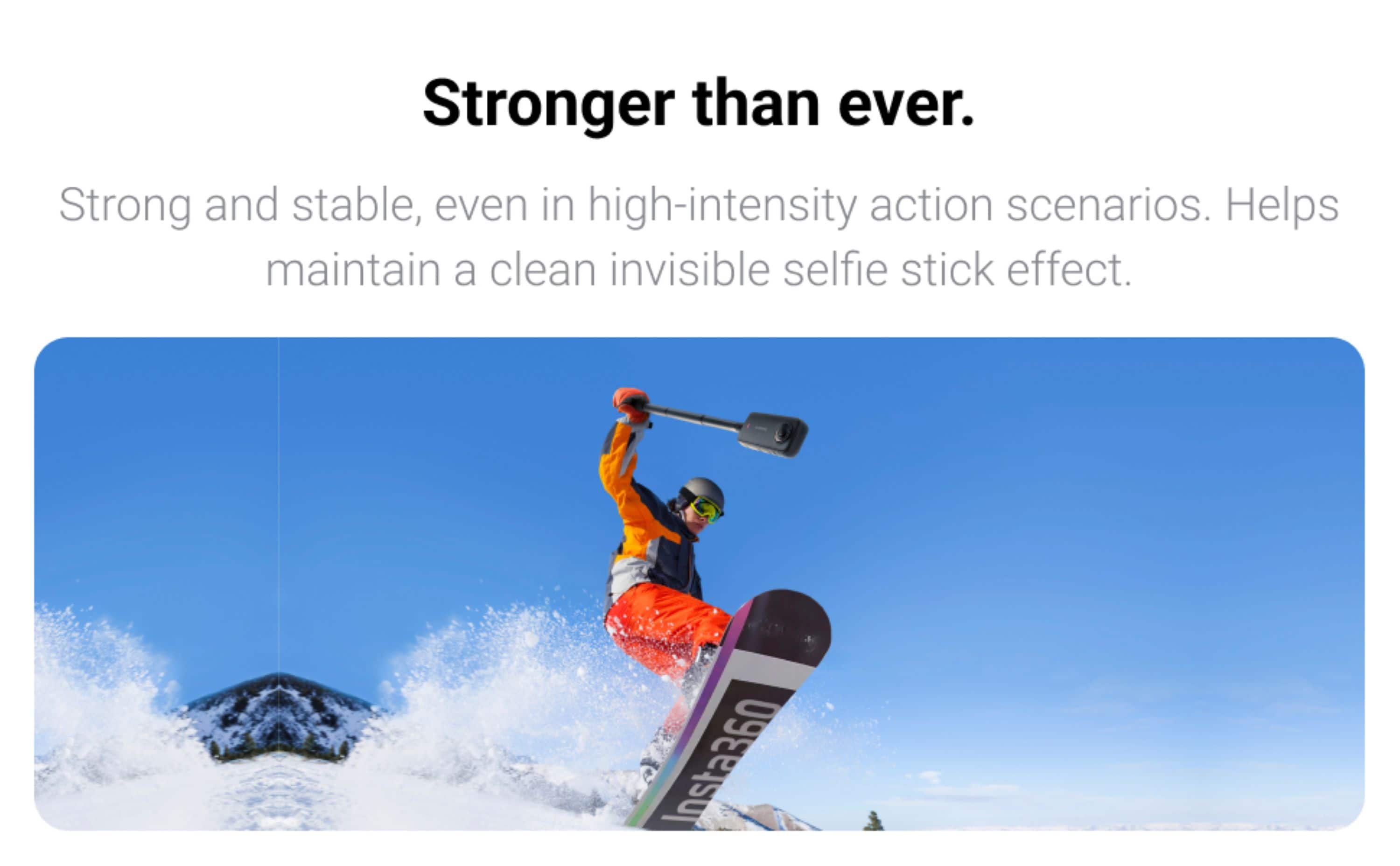 Alt View 16. Insta360 - 114cm Invisible Selfie Stick - Black.