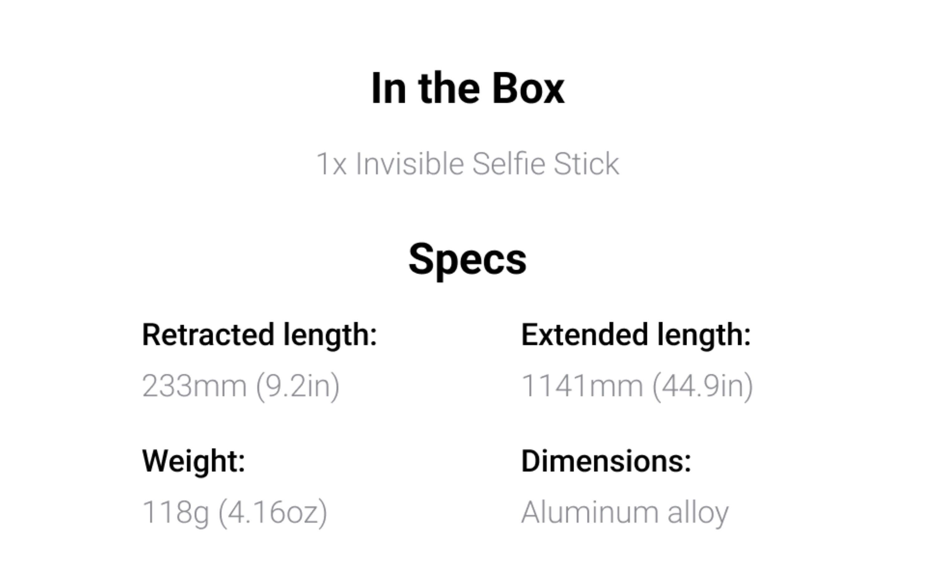 Alt View 18. Insta360 - 114cm Invisible Selfie Stick - Black.