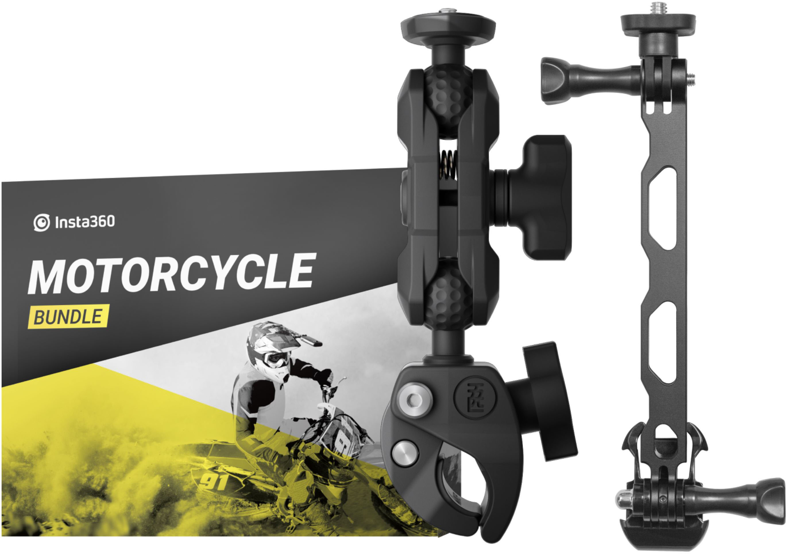 Angle View: Insta360 - Motorcycle Mount Bundle