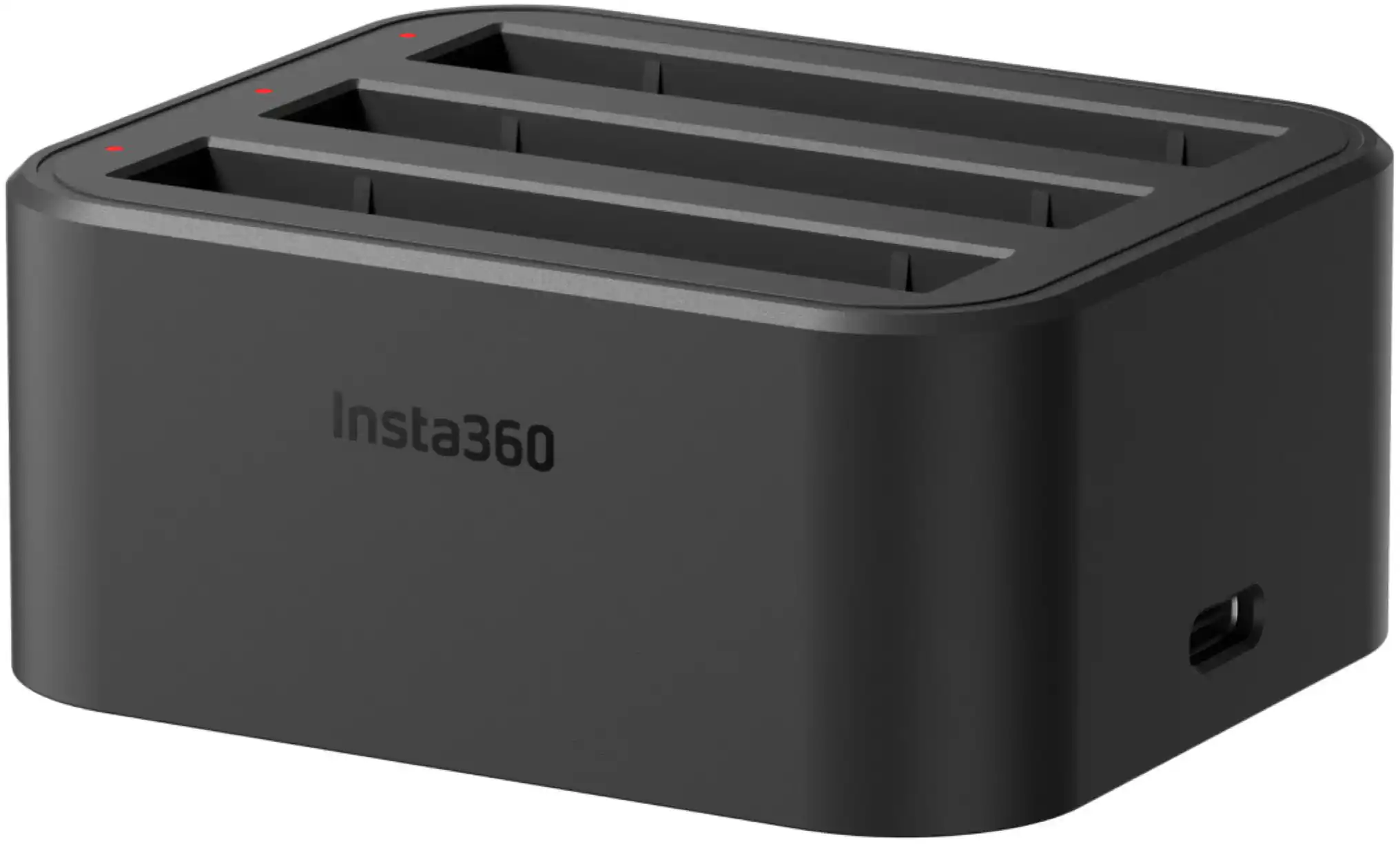 Front. Insta360 - X3 Fast Battery Charger Hub - Black.