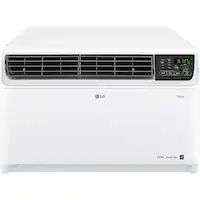 LG - 18,000 BTU 1,000 Sq. Ft. 230V Smart Window Air Conditioner - White - Front_Zoom
