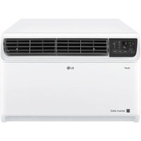 LG - 1,000 Sq. Ft. 18,000 BTU Smart Window Air Conditioner - White - Front_Zoom