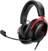 HyperX - Cloud III Wired Gaming Headset for PC, PS5, PS4, Xbox Series X|S, Xbox One, Nintendo Switch, and Mobile - Black/Red