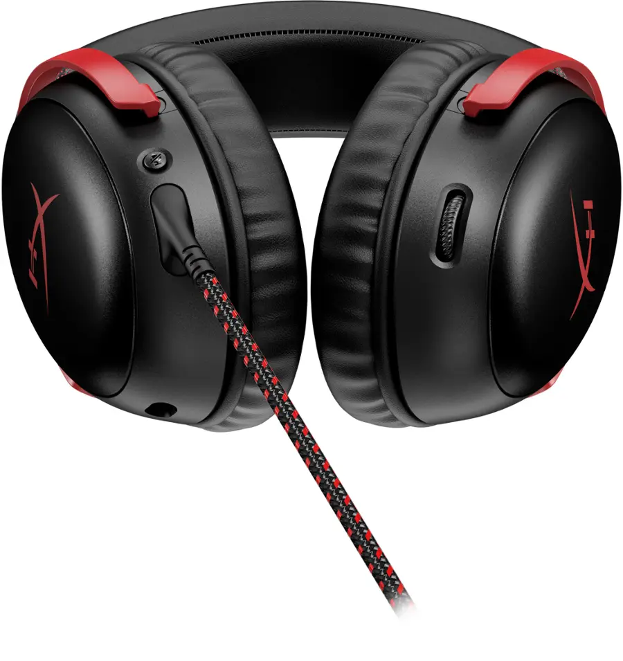 Alt View 13. HyperX - Cloud III Wired Gaming Headset for PC, PS5, PS4, Xbox Series X|S, Xbox One, Nintendo Switch, and Mobile - Black/Red.