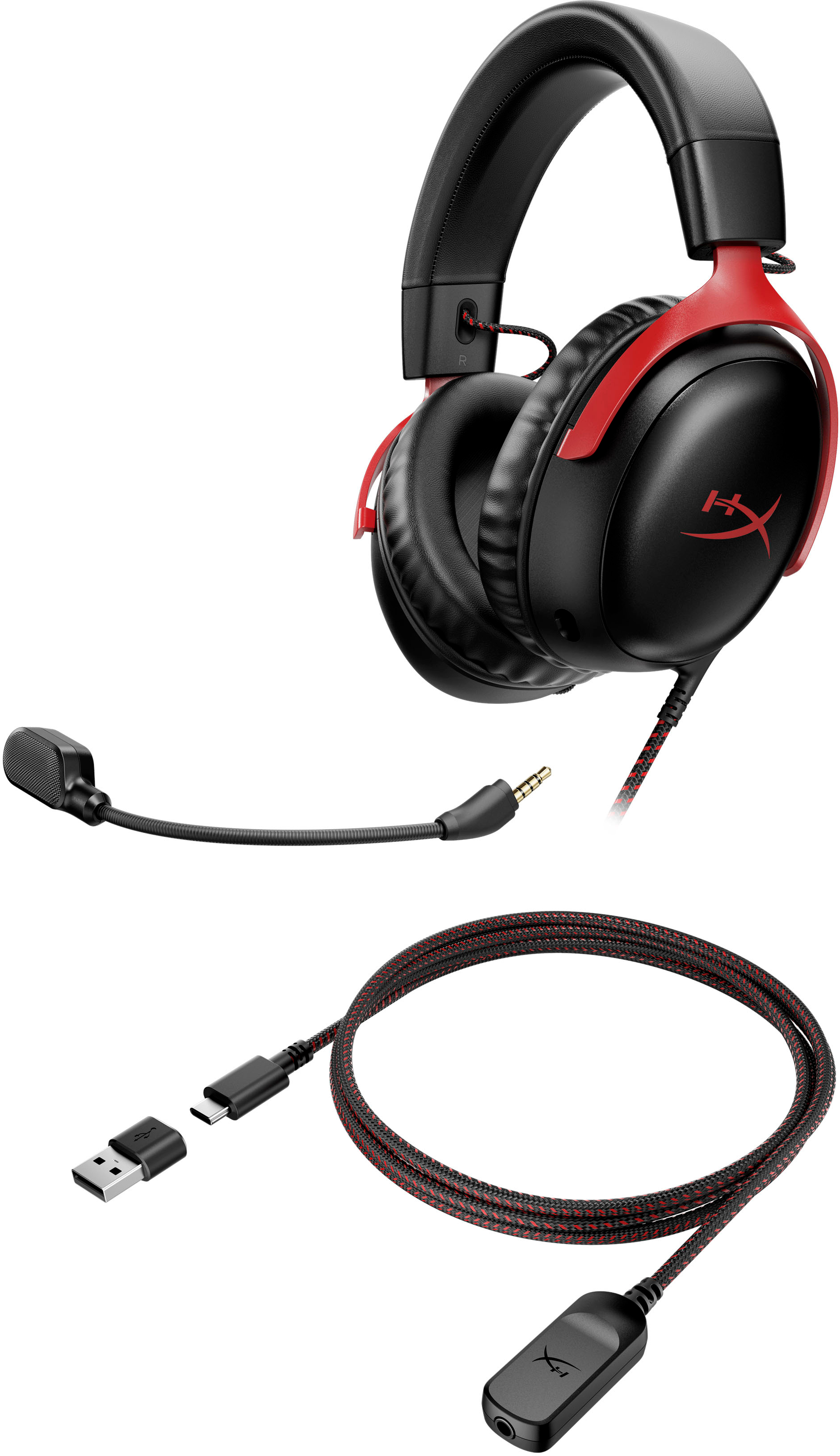 Black/Red PS4, One, HyperX and PC, 727A9AA PS5, for Series Xbox Mobile Cloud Best Headset X|S, III Nintendo Buy Gaming Switch, Wired Xbox -