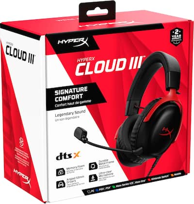 HyperX Cloud III Wired Gaming Headset for PC, PS5, PS4, Xbox HyperX Cloud III Wired Gaming Headset for PC, PS5, PS4, Xbox