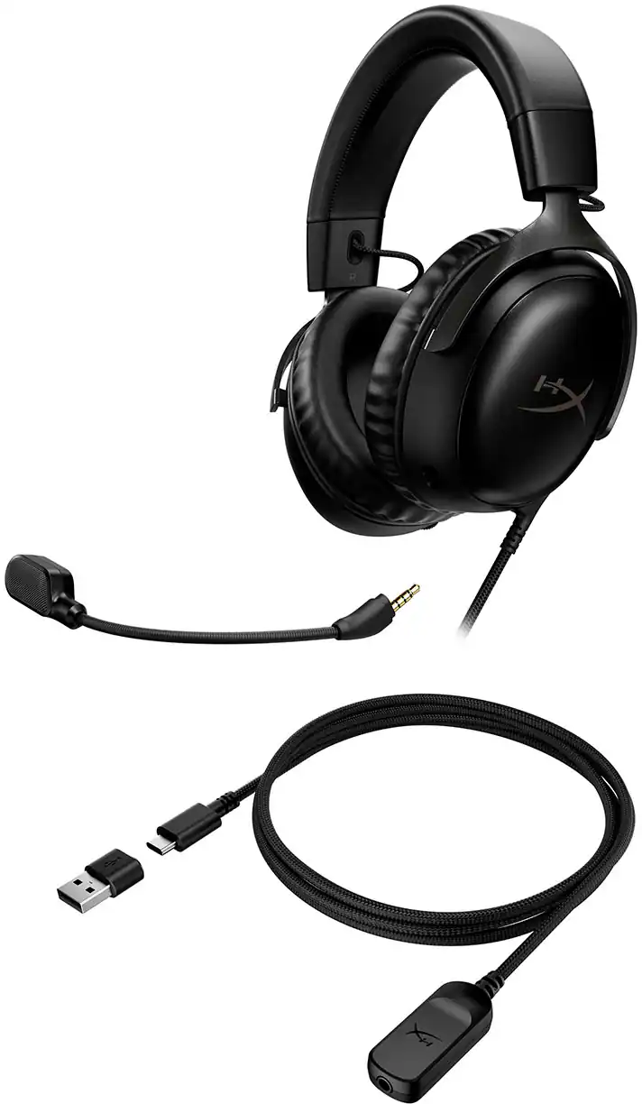 Alt View 19. HyperX - Cloud III Wired Gaming Headset for PC, PS5, PS4, Xbox Series X|S, Xbox One, Nintendo Switch, and Mobile - Black.