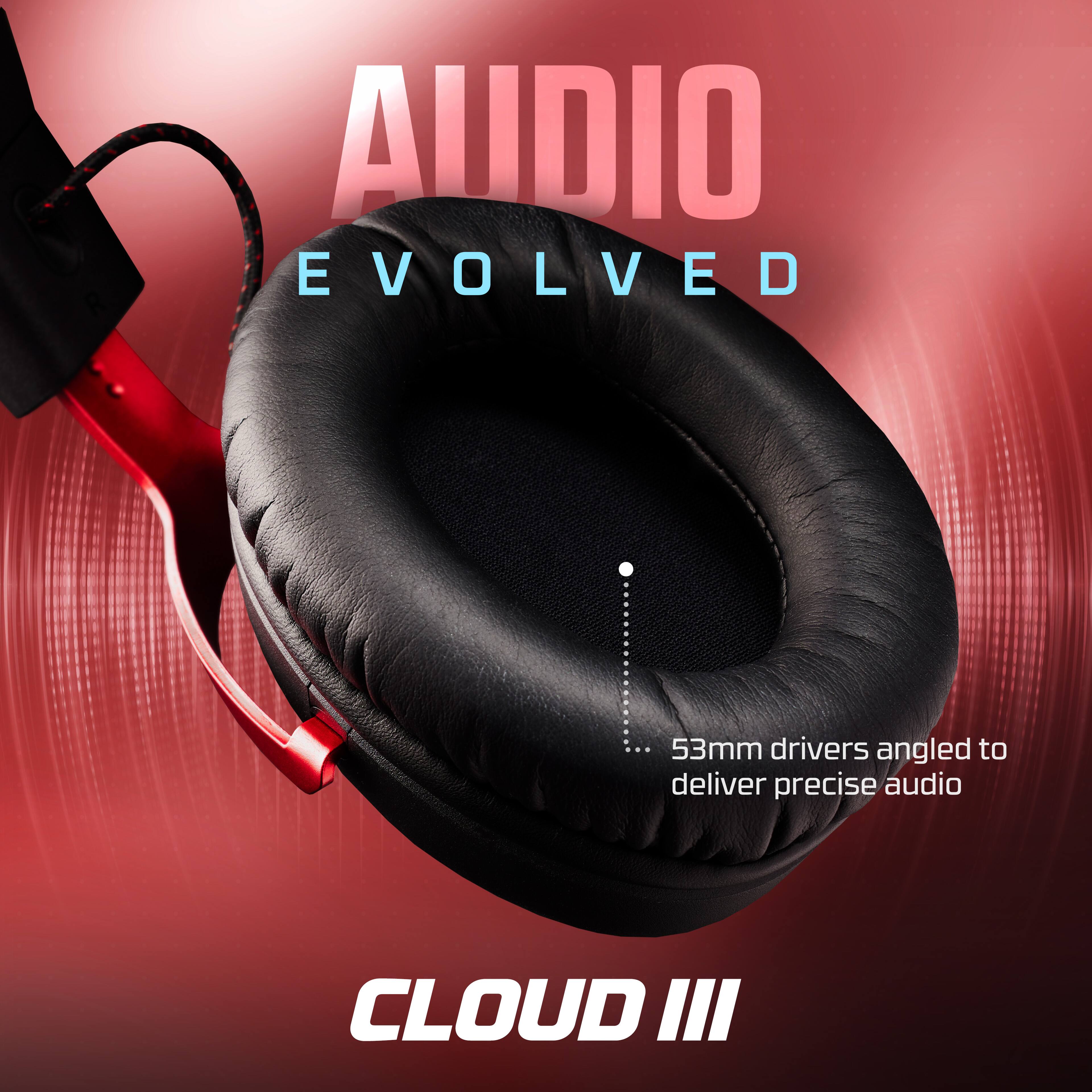 AUDIO EVOLVED 53mm drivers angled to deliver precise audio CLOUD III