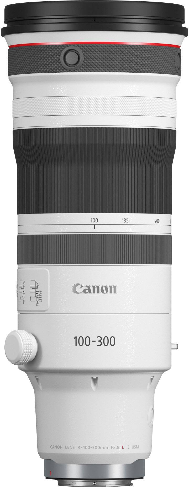 Back. Canon - RF100-300mm F2.8 L IS USM Telephoto Zoom Lens for EOS R-Series Cameras - White.