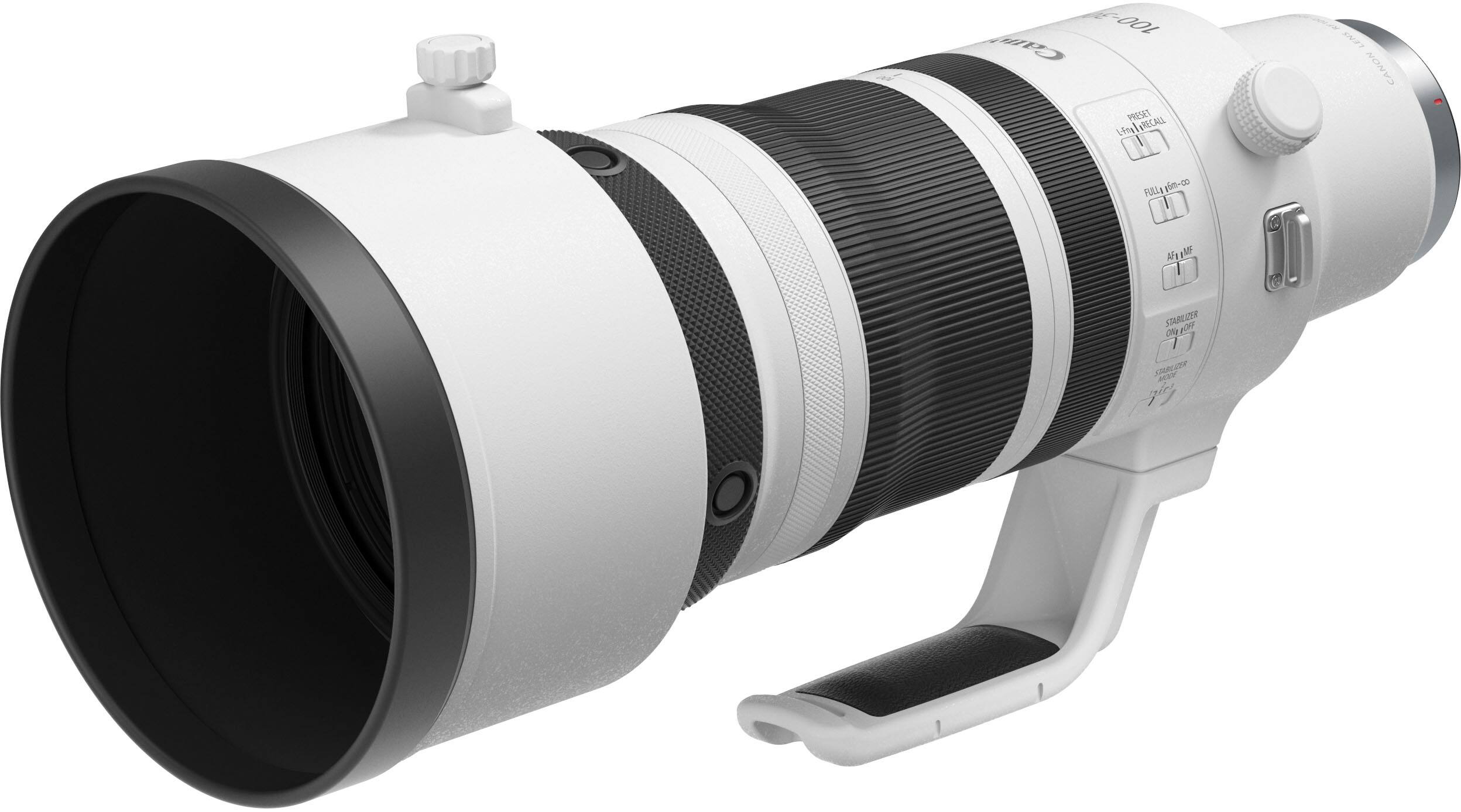 Angle. Canon - RF100-300mm F2.8 L IS USM Telephoto Zoom Lens for EOS R-Series Cameras - White.