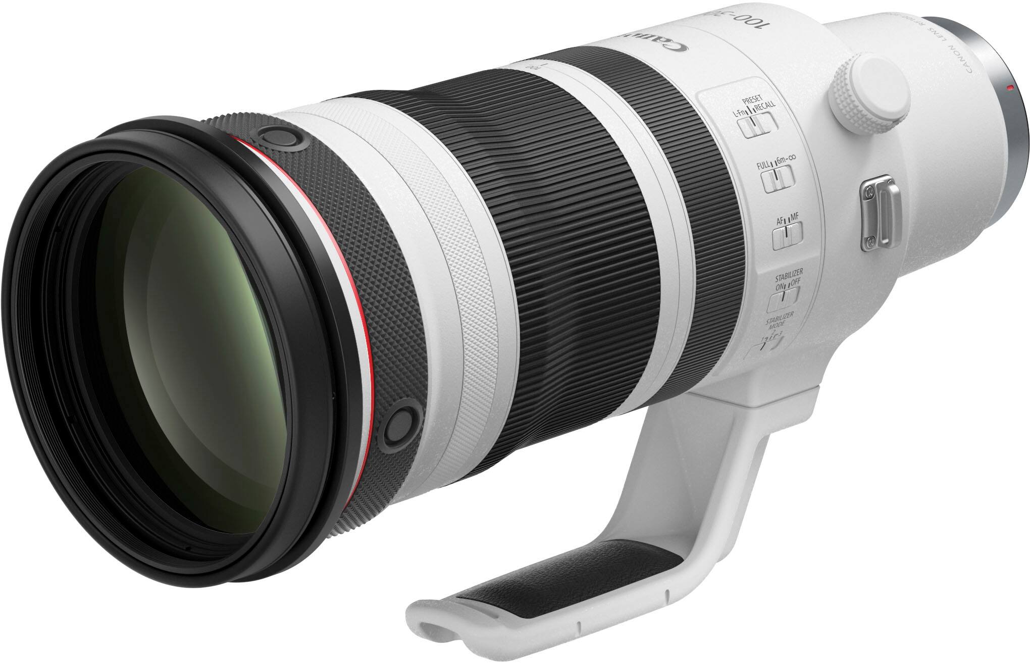 Front. Canon - RF100-300mm F2.8 L IS USM Telephoto Zoom Lens for EOS R-Series Cameras - White.