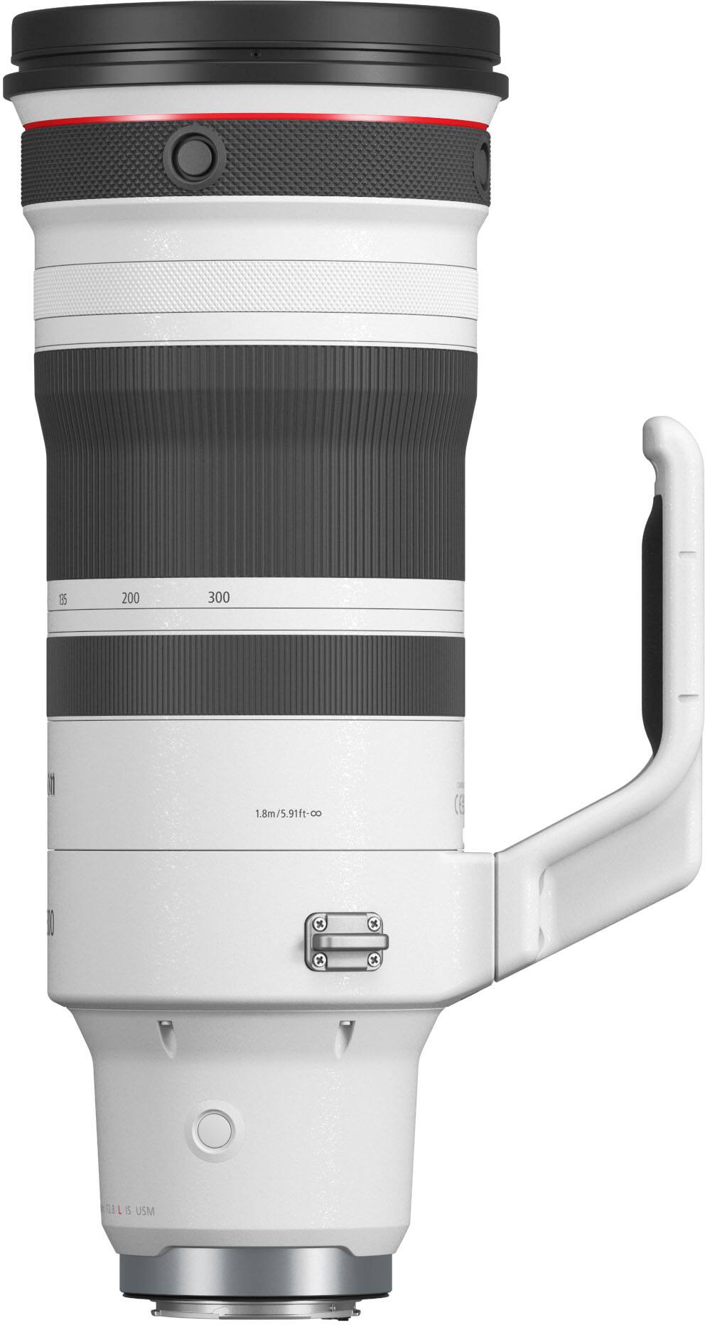 Alt View 1. Canon - RF100-300mm F2.8 L IS USM Telephoto Zoom Lens for EOS R-Series Cameras - White.