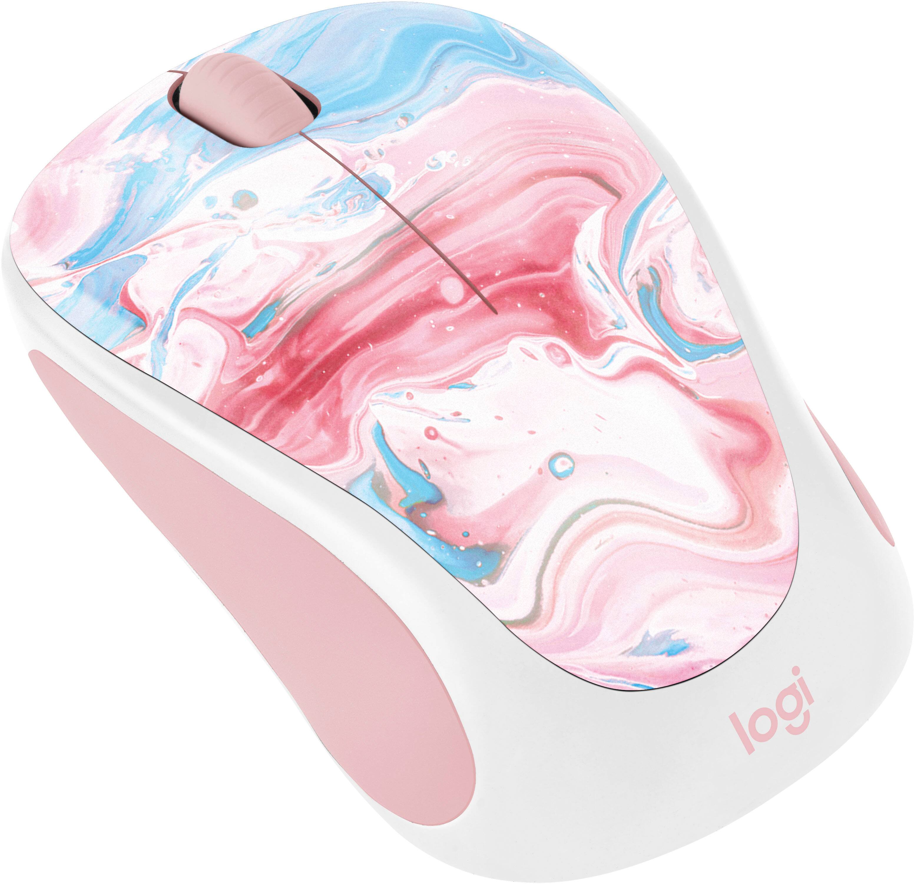 Alt View 12. Logitech - Design Collection Limited Edition Wireless 3-button Ambidextrous Mouse with Colorful Designs - Cotton Candy.