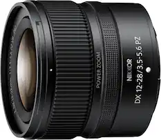 Front. Nikon - NIKKOR Z DX 12-28mm f/3.5-5.6 PZ VR Ultra Wide Angle Zoom for Z Series Mirrorless Cameras - Black.