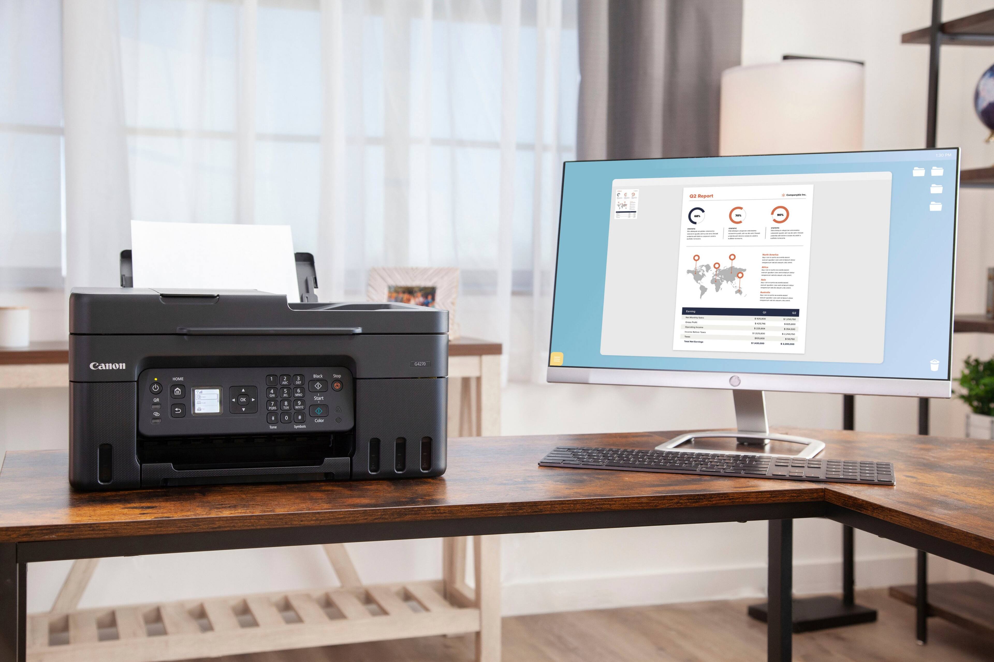 Alt View 21. Canon - PIXMA G4270 MegaTank Wireless All-In-One SuperTank Inkjet Printer - Black.