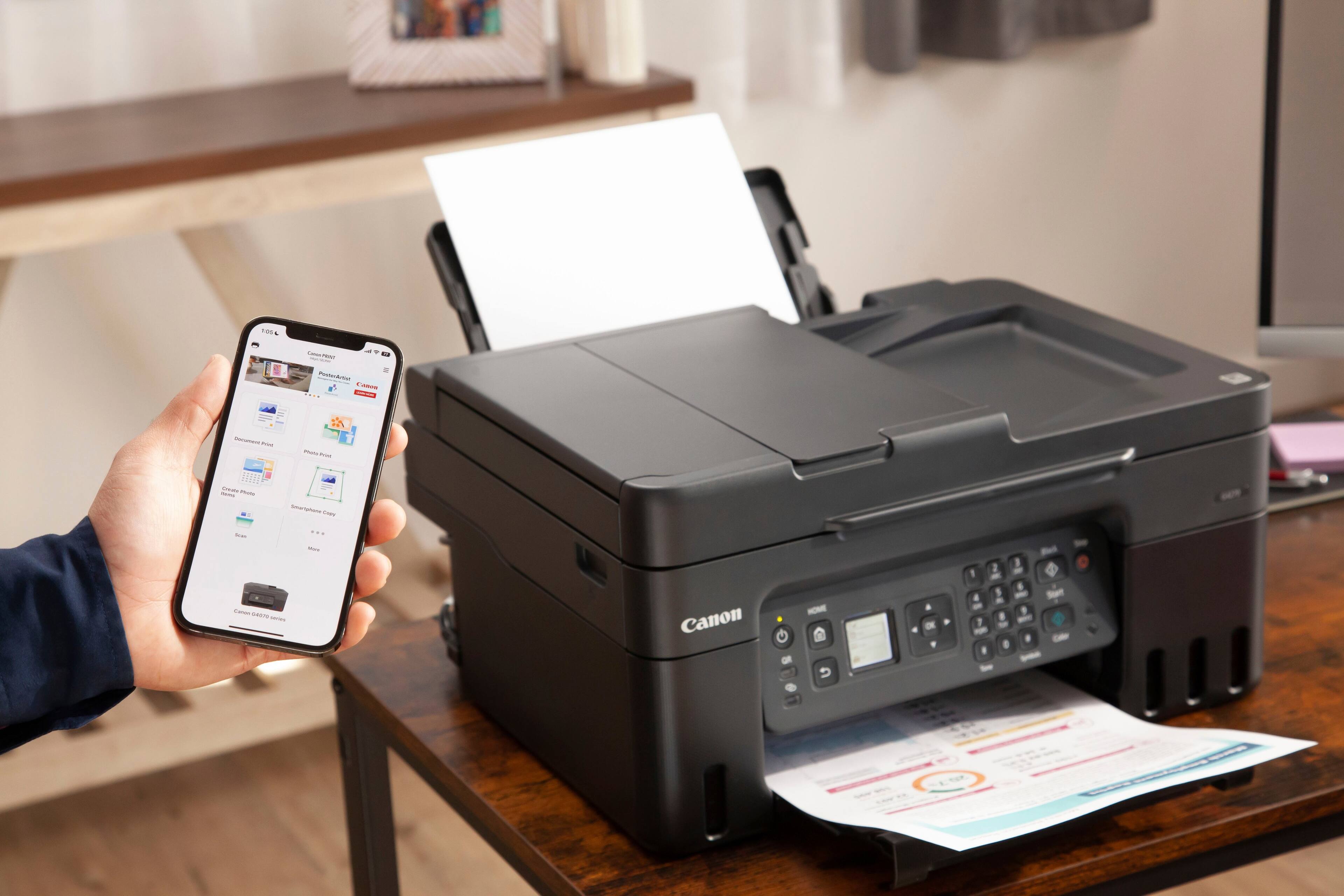 Alt View 24. Canon - PIXMA G4270 MegaTank Wireless All-In-One SuperTank Inkjet Printer - Black.