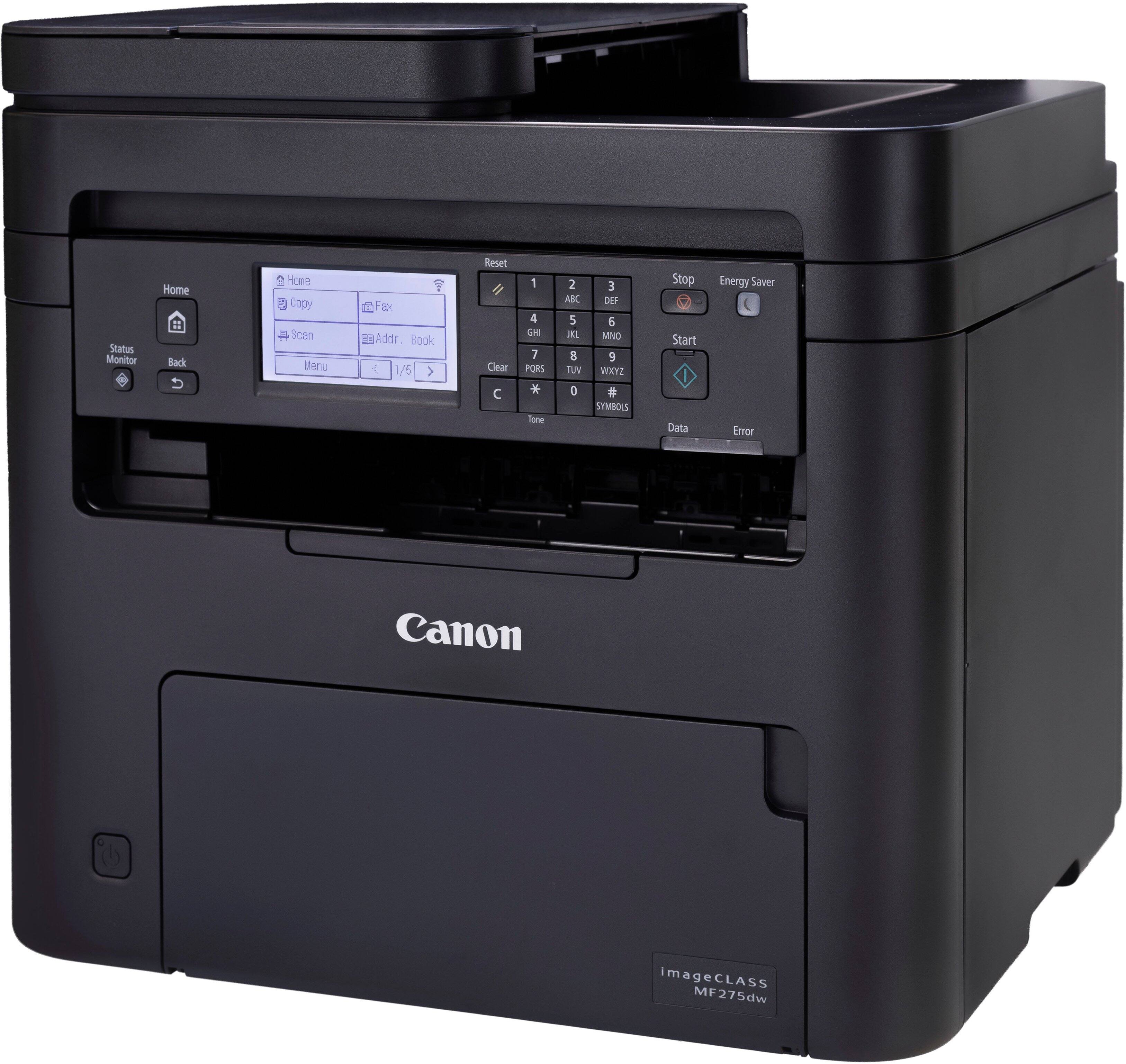 Alt View 13. Canon - imageCLASS MF275dw Wireless Black-and-White All-In-One Laser Printer with Fax - Black.