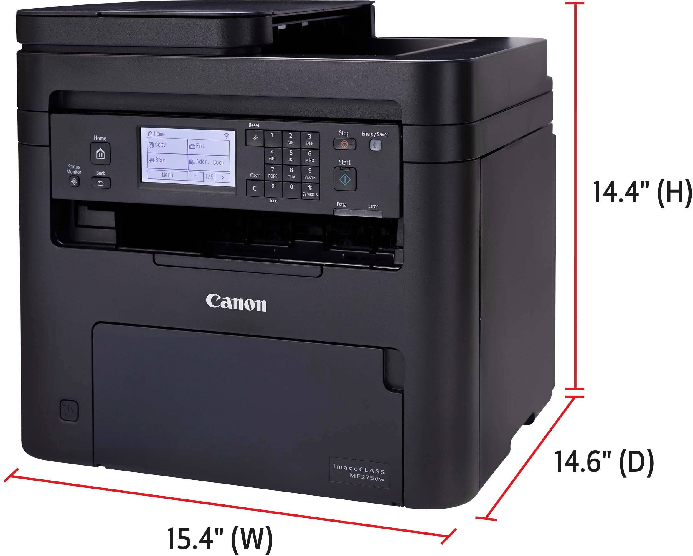 Alt View 17. Canon - imageCLASS MF275dw Wireless Black-and-White All-In-One Laser Printer with Fax - Black.