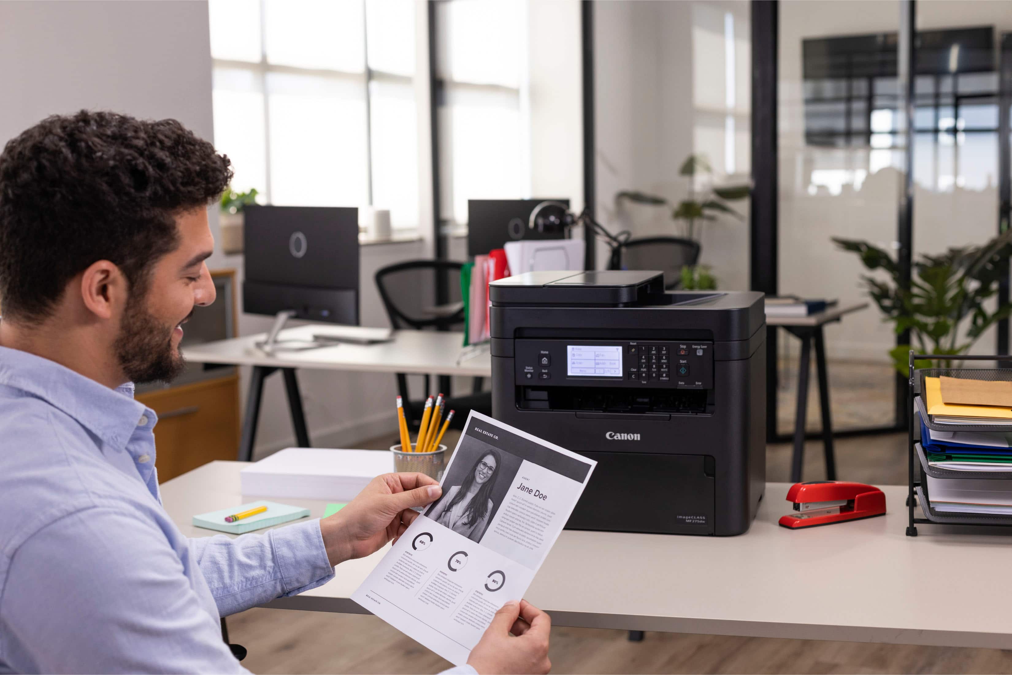 Alt View 19. Canon - imageCLASS MF275dw Wireless Black-and-White All-In-One Laser Printer with Fax - Black.