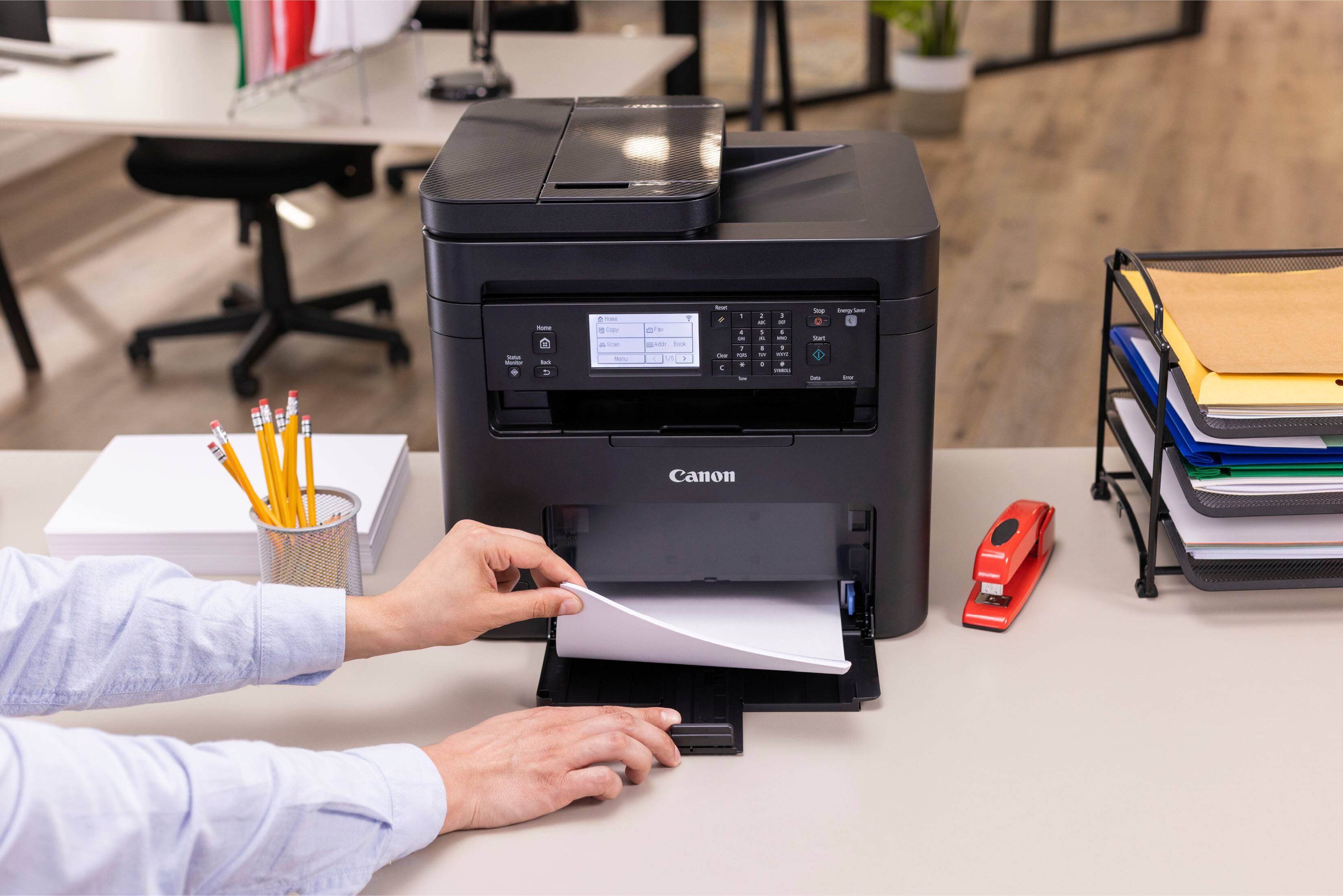 Alt View 23. Canon - imageCLASS MF275dw Wireless Black-and-White All-In-One Laser Printer with Fax - Black.