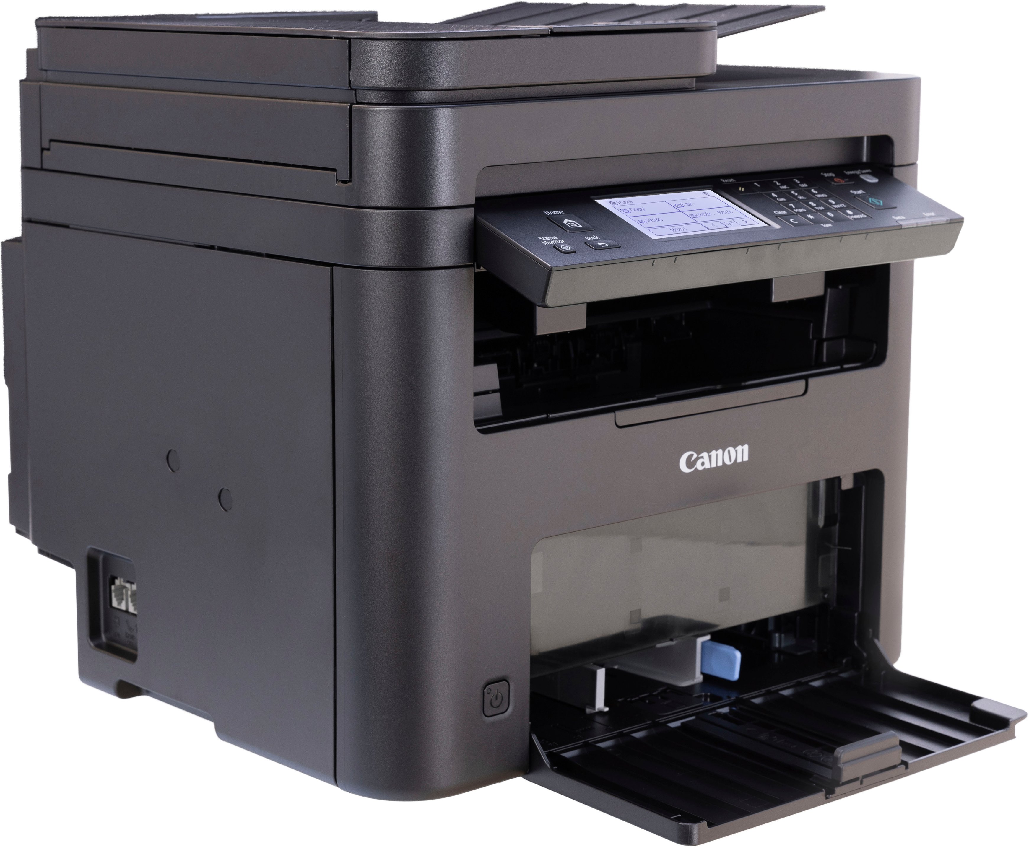 Left View: Canon - imageCLASS MF275dw Wireless Black-and-White All-In-One Laser Printer with Fax - Black