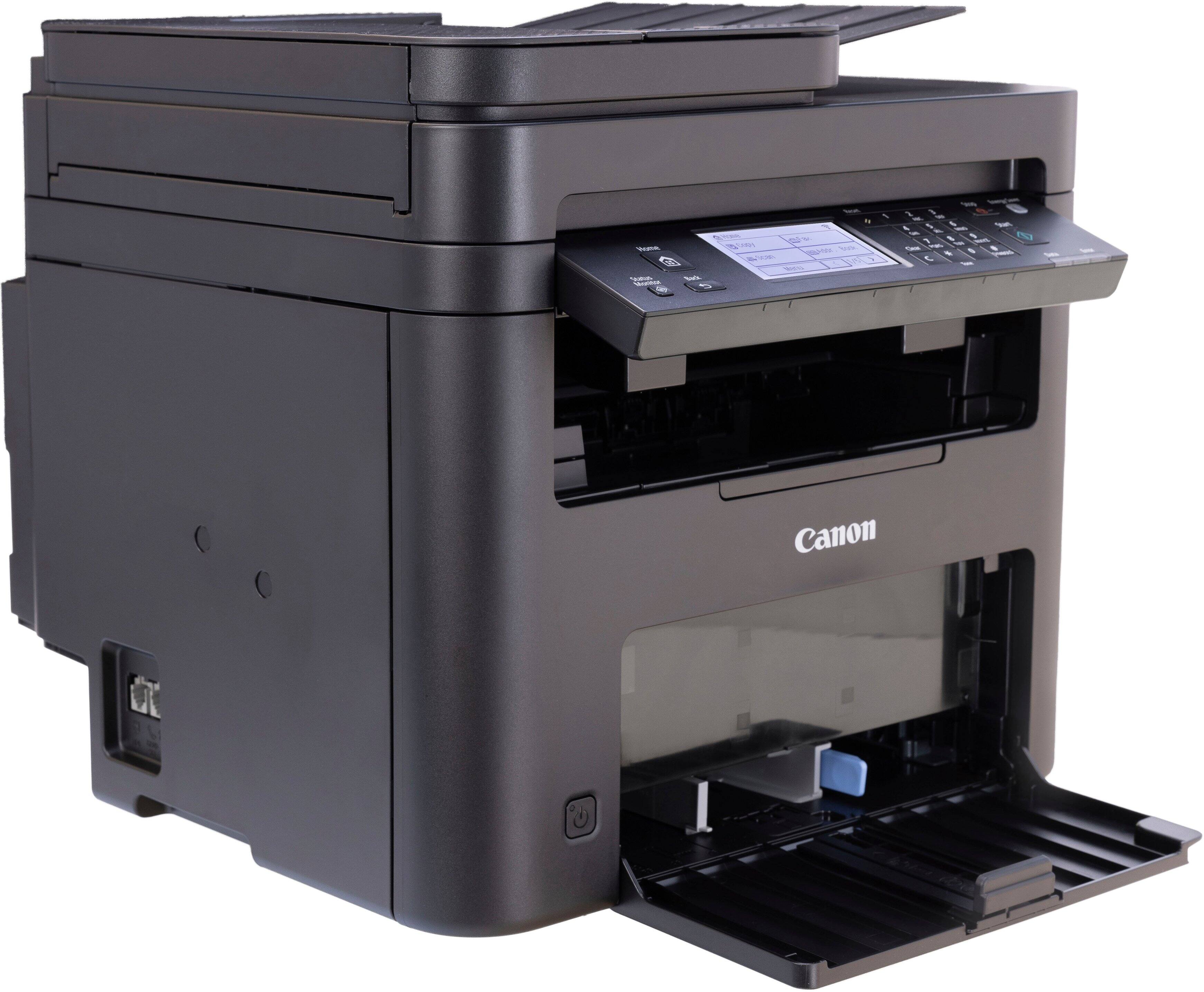 Left. Canon - imageCLASS MF275dw Wireless Black-and-White All-In-One Laser Printer with Fax - Black.