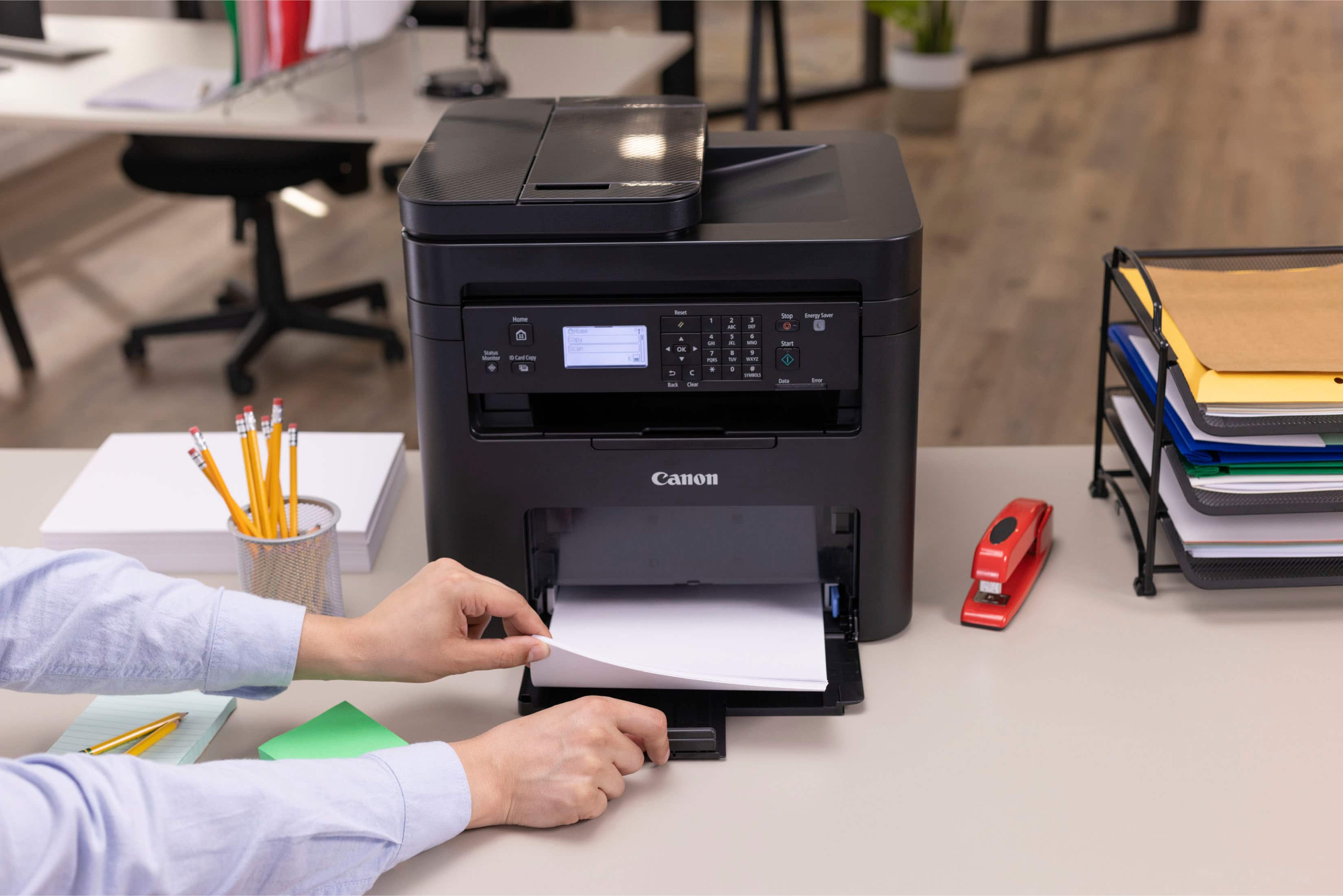 Alt View 22. Canon - imageCLASS MF273dw Wireless Black-and-White All-In-One Laser Printer - Black.