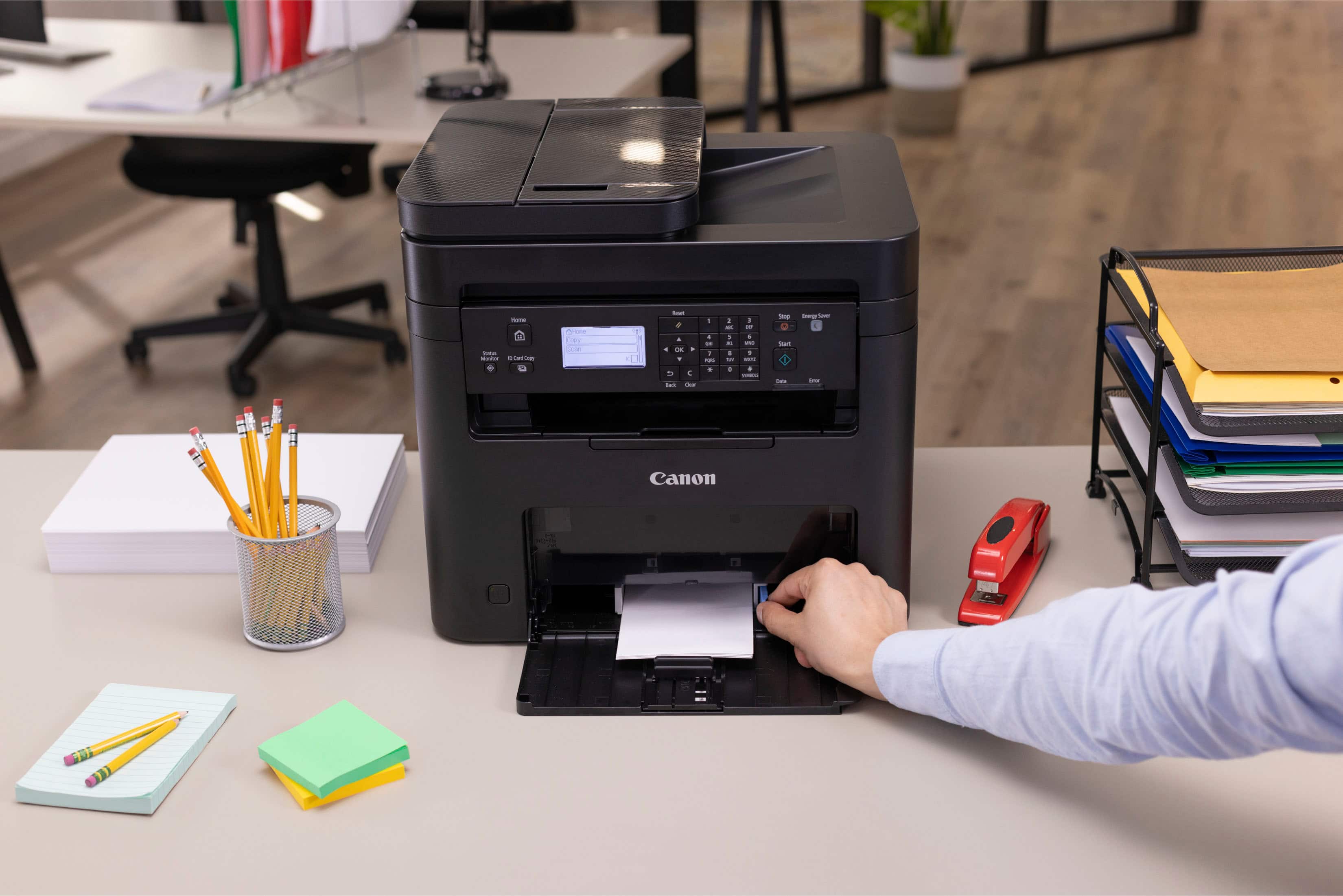 Alt View 23. Canon - imageCLASS MF273dw Wireless Black-and-White All-In-One Laser Printer - Black.