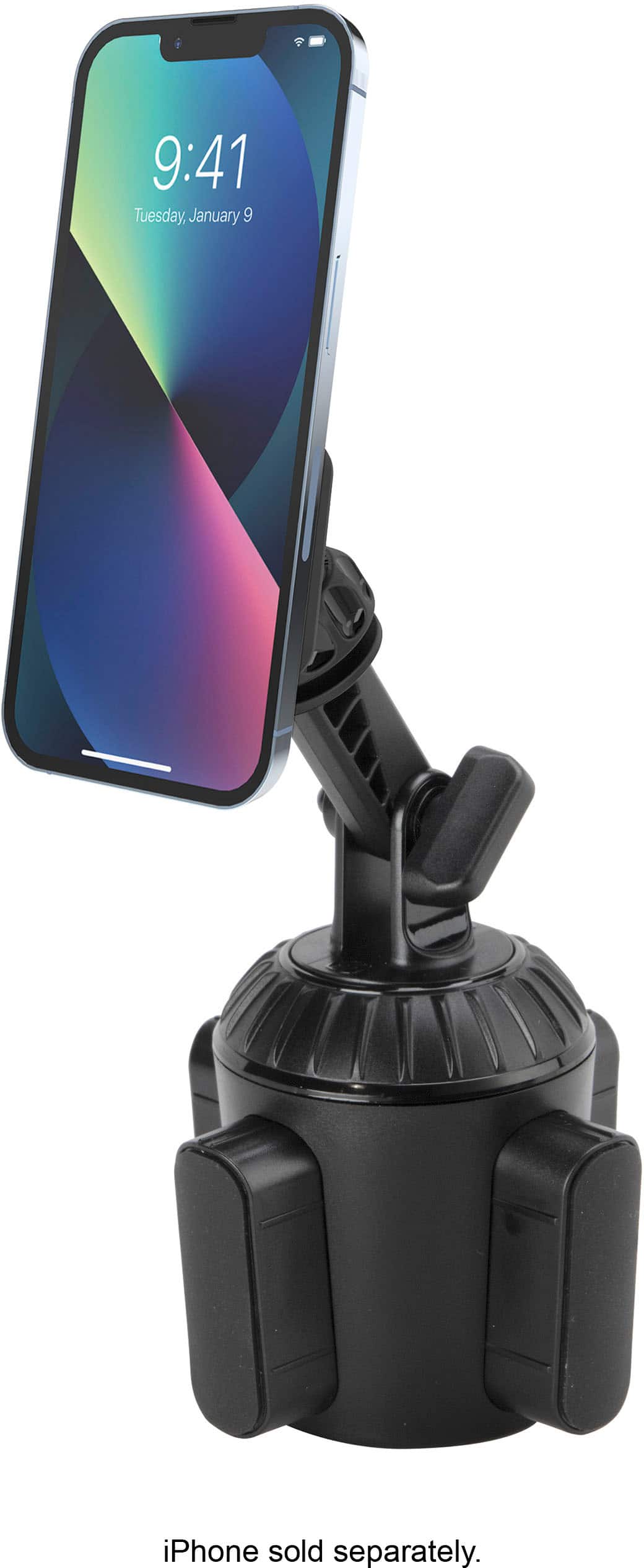 Angle. Scosche - MagicMount Cup Holder Mount for Mobile Phones - Black.